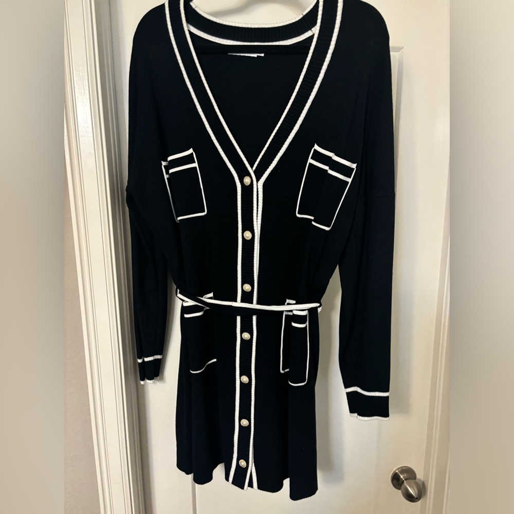 Justfab pearl button sweater dress